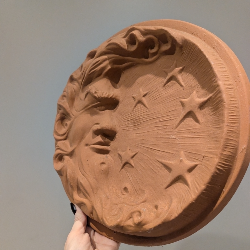 Man In The Moon Sun and Stars Wall Plaque -resin - Picture 4 of 6